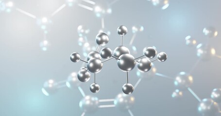 Β-Hydroxybutyric acid rotating 3d molecule, molecular structure of antidepressants seamless video
