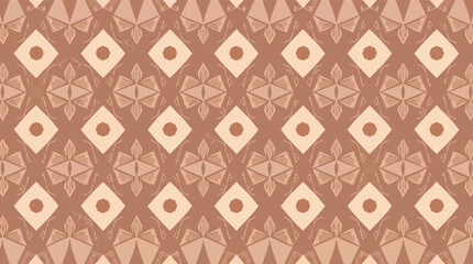 Abstract geometric pattern design with repeated shapes in warm neutral earthy tones.