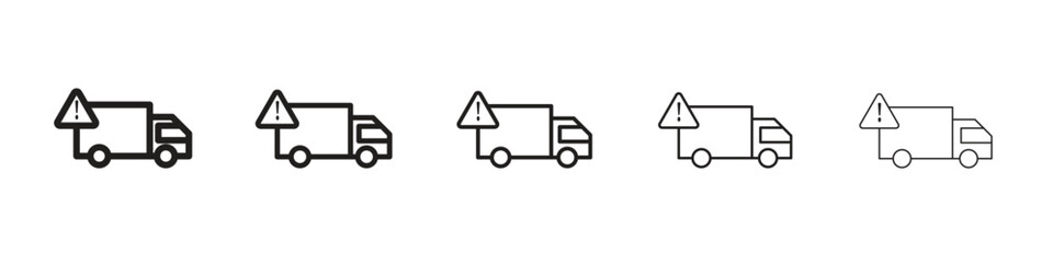 Delivery delay icon vector Art line Illustrations collection