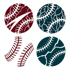 Textured baseball stitching and panels sports