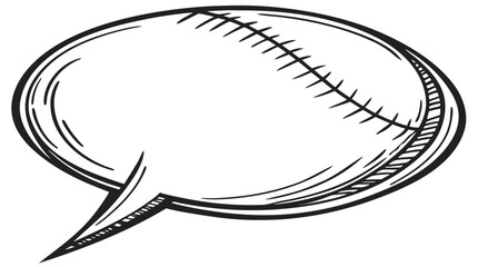 Hand Drawn Sketch Style Circular Speech Bubble