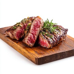 A wooden cutting board