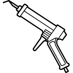 Caulking Tool Outline Vector Design