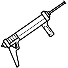 Caulking Tool Outline Vector Design