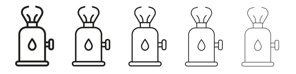 Camping gas icon vector Art line Illustrations collection