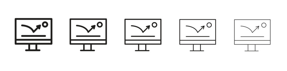 Bounce rate icon vector Art line Illustrations collection
