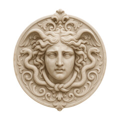 PNG Classical Medusa stone carving art