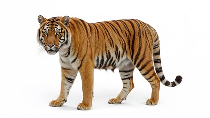 Obraz premium Striking tiger featured on a clear, unobstructed background