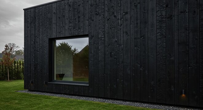  Modern House Exterior with Japanese Charred Wood Siding (Shou Sugi Ban)