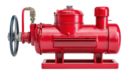 Air pump industrial model background isolated on a Transparent background, PNG file.