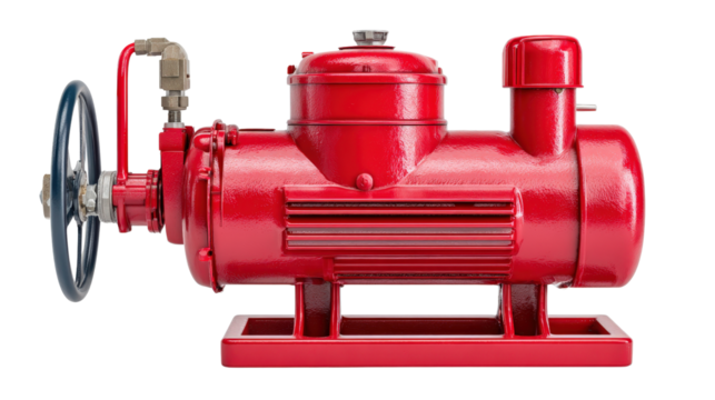 Air pump industrial model background isolated on a Transparent background, PNG file.