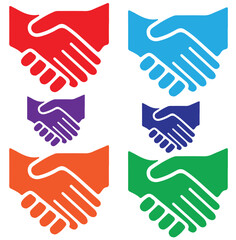 Fototapeta premium Handshake Vector Illustration – Business Agreement, Partnership, and Deal Icon Design
