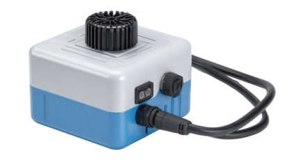 Air pump with battery pack background isolated on a Transparent background, PNG file.
