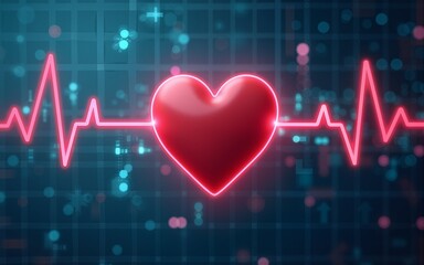 Heart Beats with medical background , service health and medical technology concept. High quality