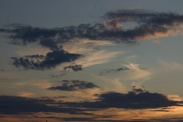sunset in the clouds