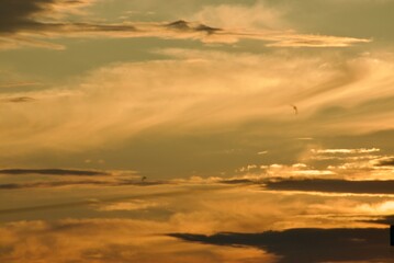 sunset over the city