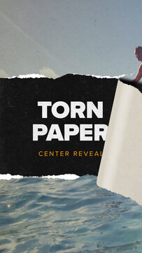 Center Torn Paper Media Title Reveal