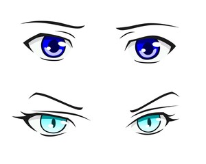 Fototapeta premium Anime eyes illustration 3