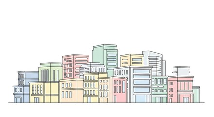 vector illustration of city buildings