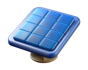 3d render illustration of isolated transparent industry solar plate icon