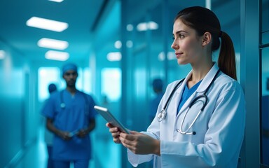 Health care and medical background. Medical technology. Health check. Poster, banner, cover. High quality