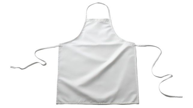 Apron with tie closure background isolated on a Transparent background, PNG file.