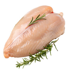 Organic Chicken Breast – Isolated on Transparent Background (High-Resolution PNG)