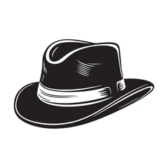 Vector illustration of a classic cowboy hat with western-style details. Perfect for Wild West-themed designs, rodeo posters, cowboy fashion icons, and adventure-themed decorations.
