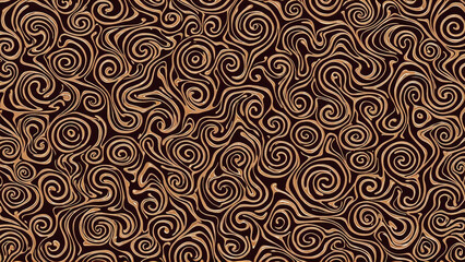 Elegant Swirling Gold Pattern on Dark Background