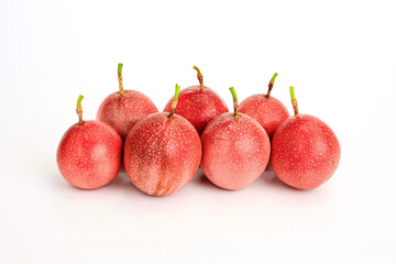 Isolated passion fruit. Passion fruits with clipping path
