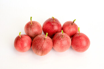 Isolated passion fruit. Passion fruits with clipping path