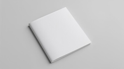 Blank A4-format portrait brochure isolated on variable background