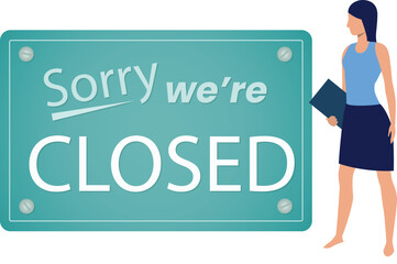 Girl designed closing board.