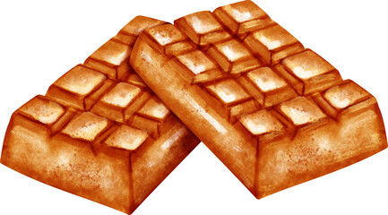 watercolor chocolate bar