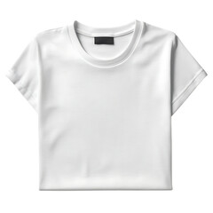 Blank White TShirt Apparel Design Template On Transparent Background