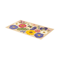 Pressed flower embedded craft paper