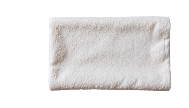 an item that appears to be a towel with frayed edges, placed against a contrasting background