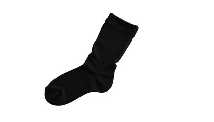 a single black sock against a dark background
