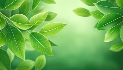 soft greenery background with delicate leaves
