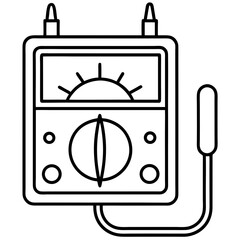 Digital Multimeter Line Art Illustration