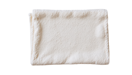 a white towel displayed against a dark background