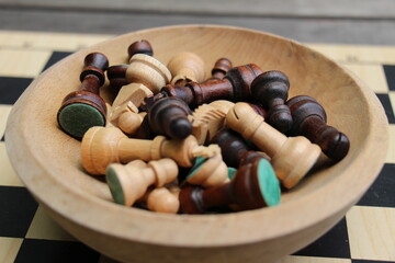 chess pieces on the table