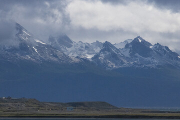 Mountains with snow in Patagonia