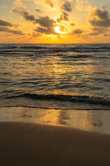 Golden Sunset Over the Ocean