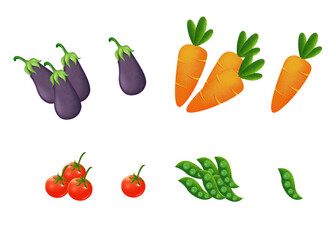 Hand drawn illustration of fresh vegetables