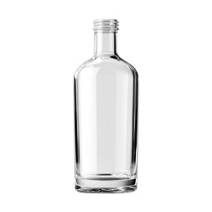 Clear glass bottle, rectangular shape (1)