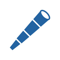 シンプルな望遠鏡のアイコン（カラー）