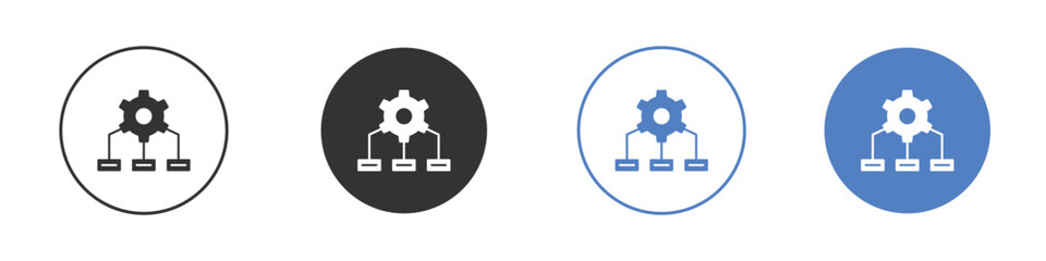 Workflow icon. Simple illustration. black silhouette pack.