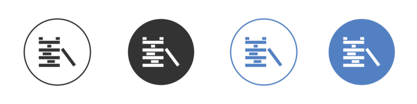 Wooden block icon. Simple illustration. black silhouette pack.