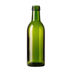 Green glass wine bottle, studio shot